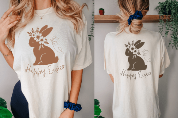 Easter SVG, Floral Easter Bunny SVG