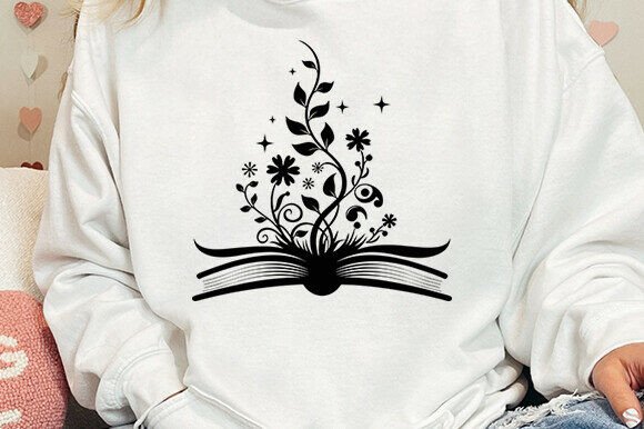 Floral Book Svg, Book Svg, Reading Svg
