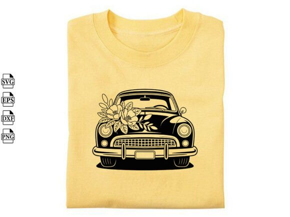 Floral Car SVG, Flower Lover Svg, Car Svg