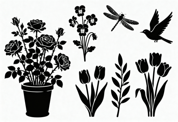 Floral Elements SVG Bundle Flowers