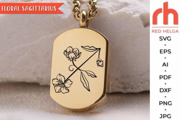Floral Sagittarius SVG, Flower Zodiac
