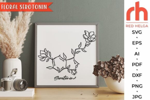 Floral Serotonin SVG, Molecule Magnolia