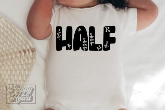 Half Birthday Girl SVG Floral Flower