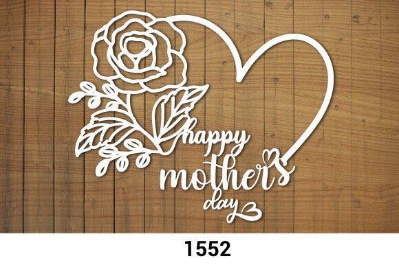 Mother's Day Floral Heart SVG 1552
