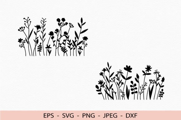 Wildflowers Svg Floral Field Cricut Dxf